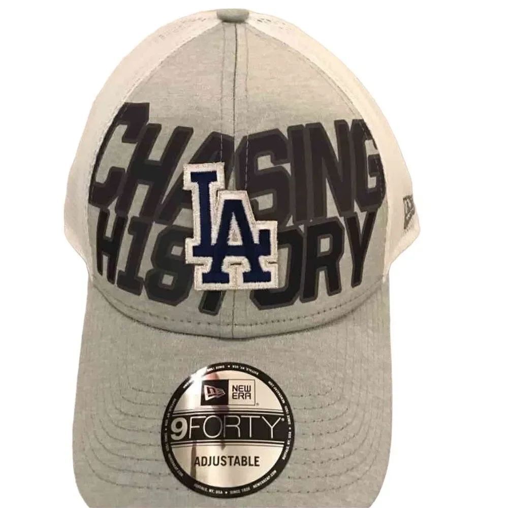 New Era LA Dodgers 2018 Postseason Hat 9FORTY Adjustable Mesh Back